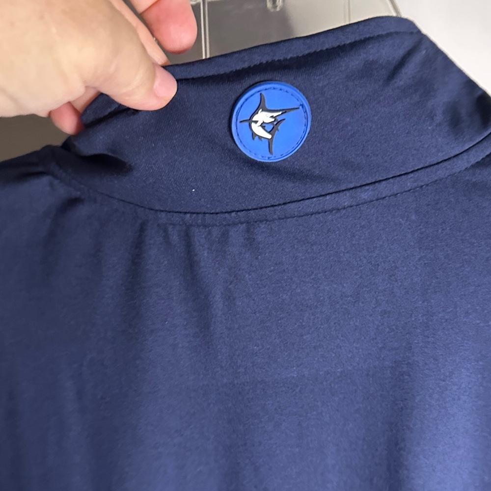 White Water Navy Blue Quarter-Zip Pullover size large - Picture 5 of 8